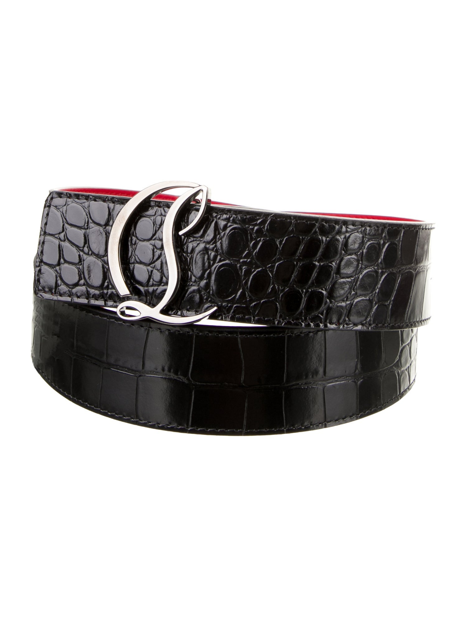 Christian Louboutin Embossed Leather Belt