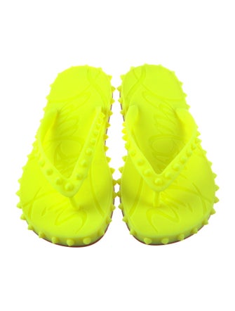 Christian Louboutin Rubber Studded Accents Slides