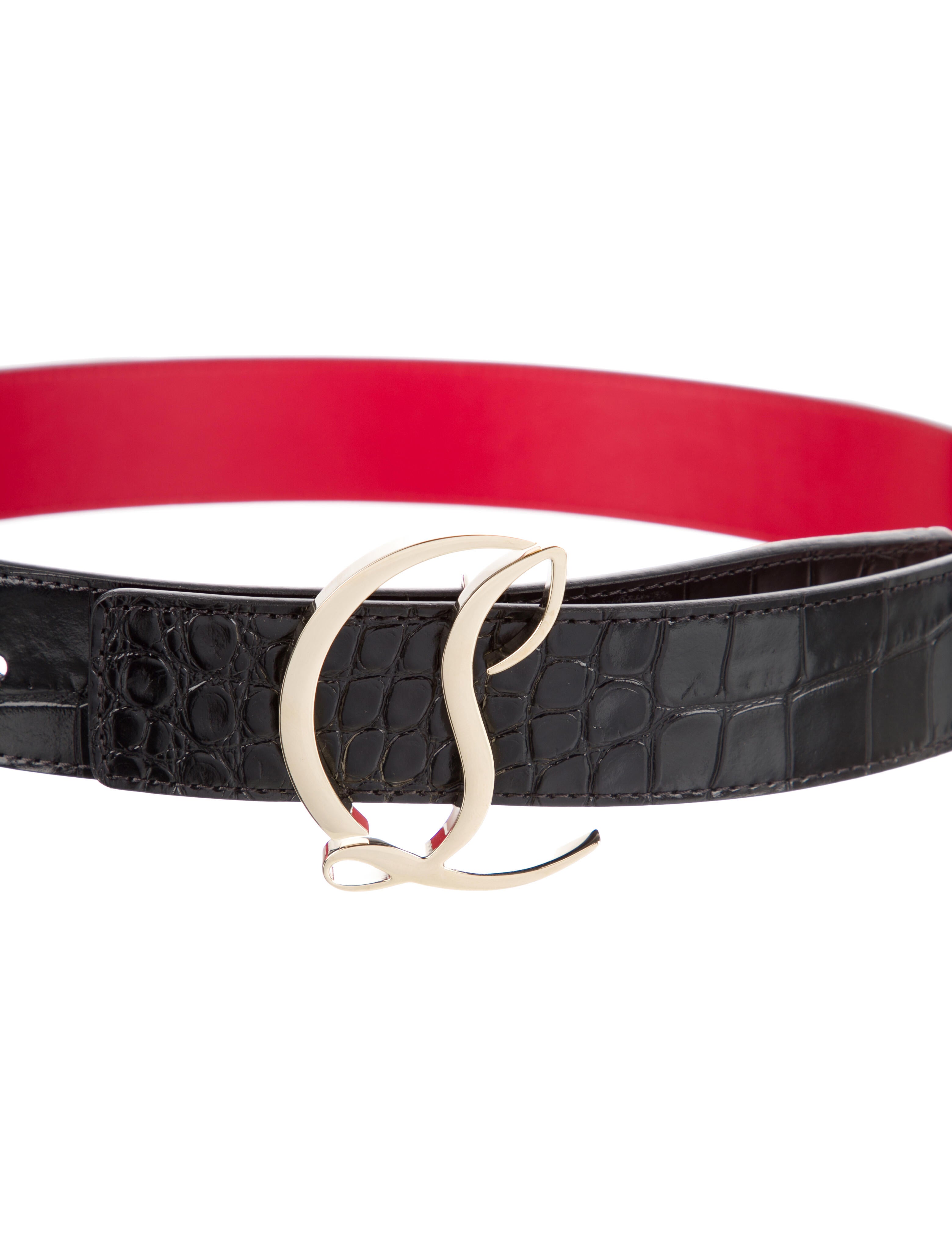 Christian Louboutin Embossed Leather Belt
