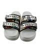 Christian Louboutin Canvas Studded Accents Slides