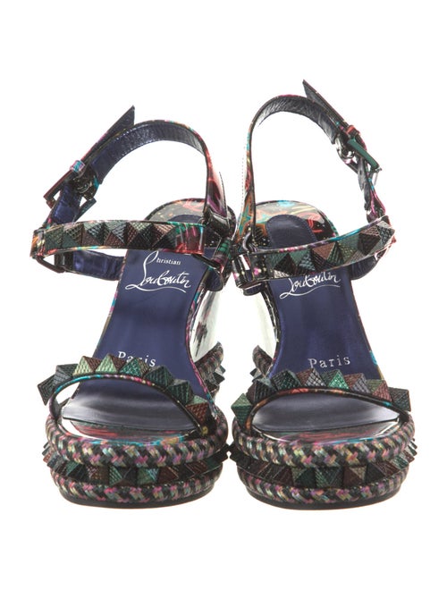 Christian Louboutin Patent Leather Printed Espadrilles