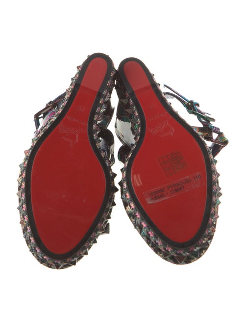 Christian Louboutin Patent Leather Printed Espadrilles