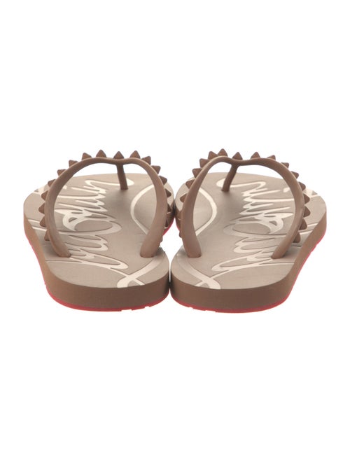 Christian Louboutin Rubber Studded Accents Flip Flops