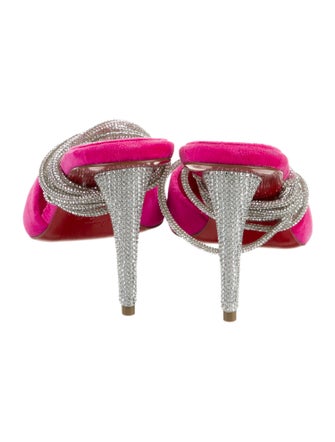 Christian Louboutin Velvet Colorblock Pattern Slingback Pumps