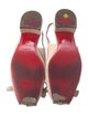 Christian Louboutin Leather Bow Accents Slingback Pumps