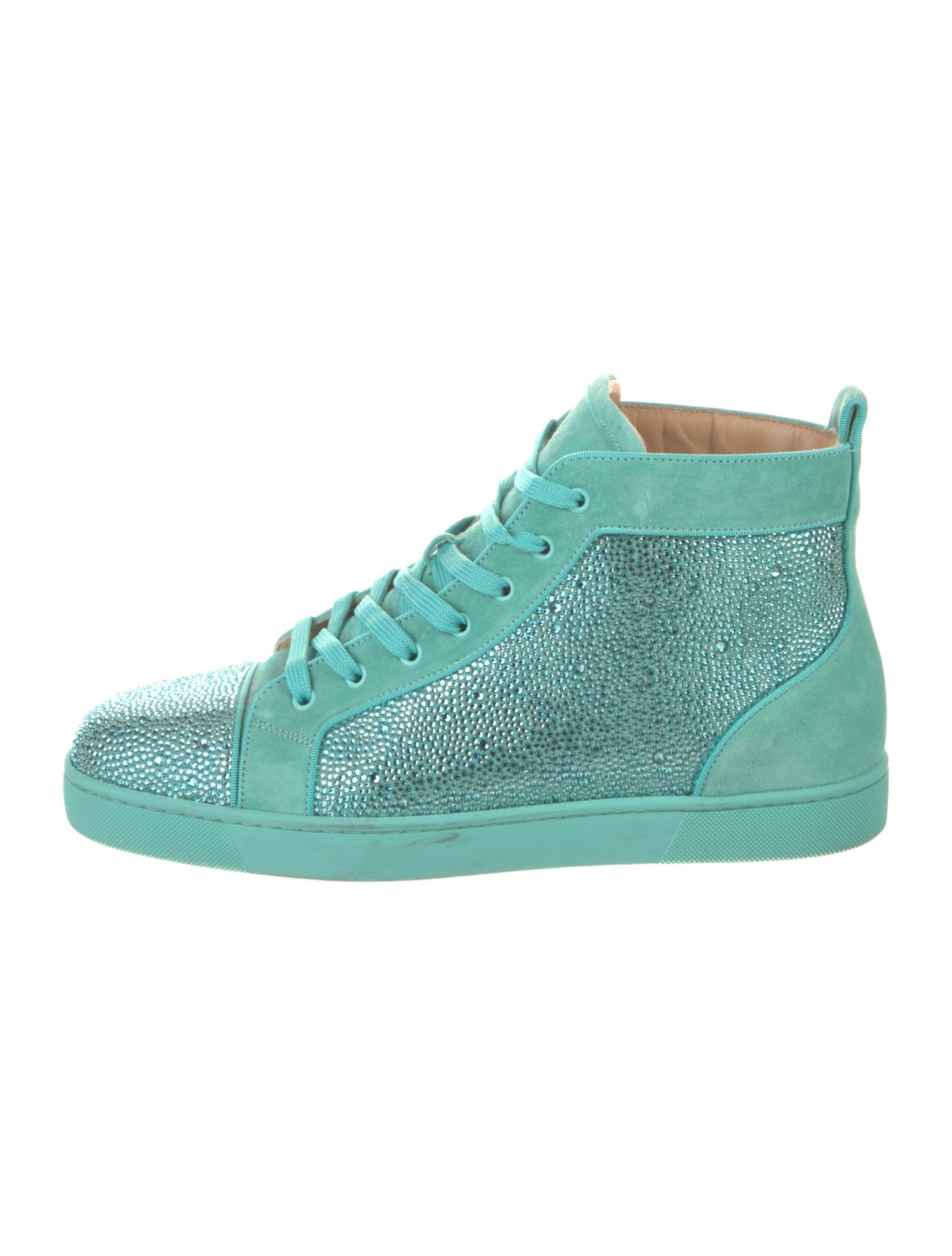 Christian Louboutin Suede Crystal Embellishments Sneakers