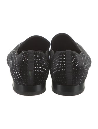 Christian Louboutin Suede Polka Dot Print Loafers