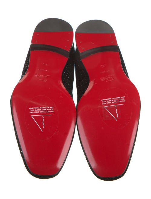 Christian Louboutin Suede Polka Dot Print Loafers