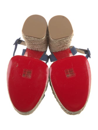 Christian Louboutin Denim Colorblock Pattern Espadrilles