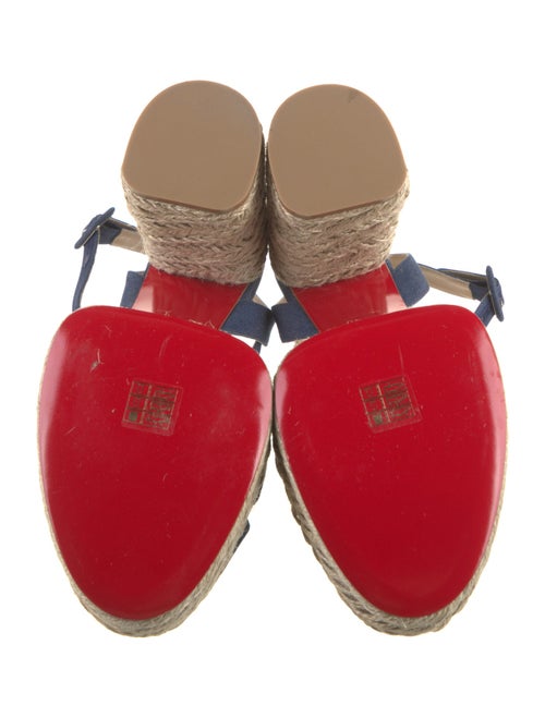 Christian Louboutin Denim Colorblock Pattern Espadrilles