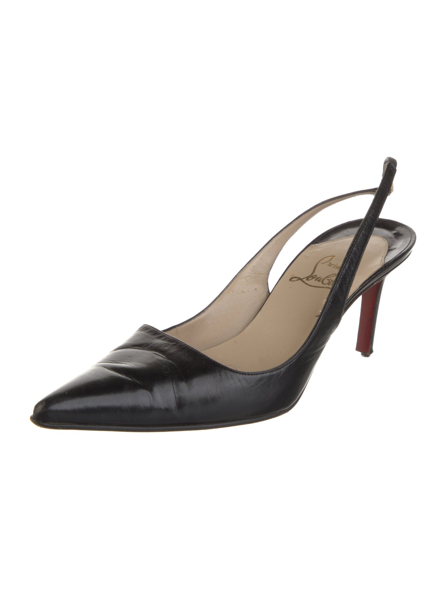 Christian Louboutin Leather Slingback Pumps