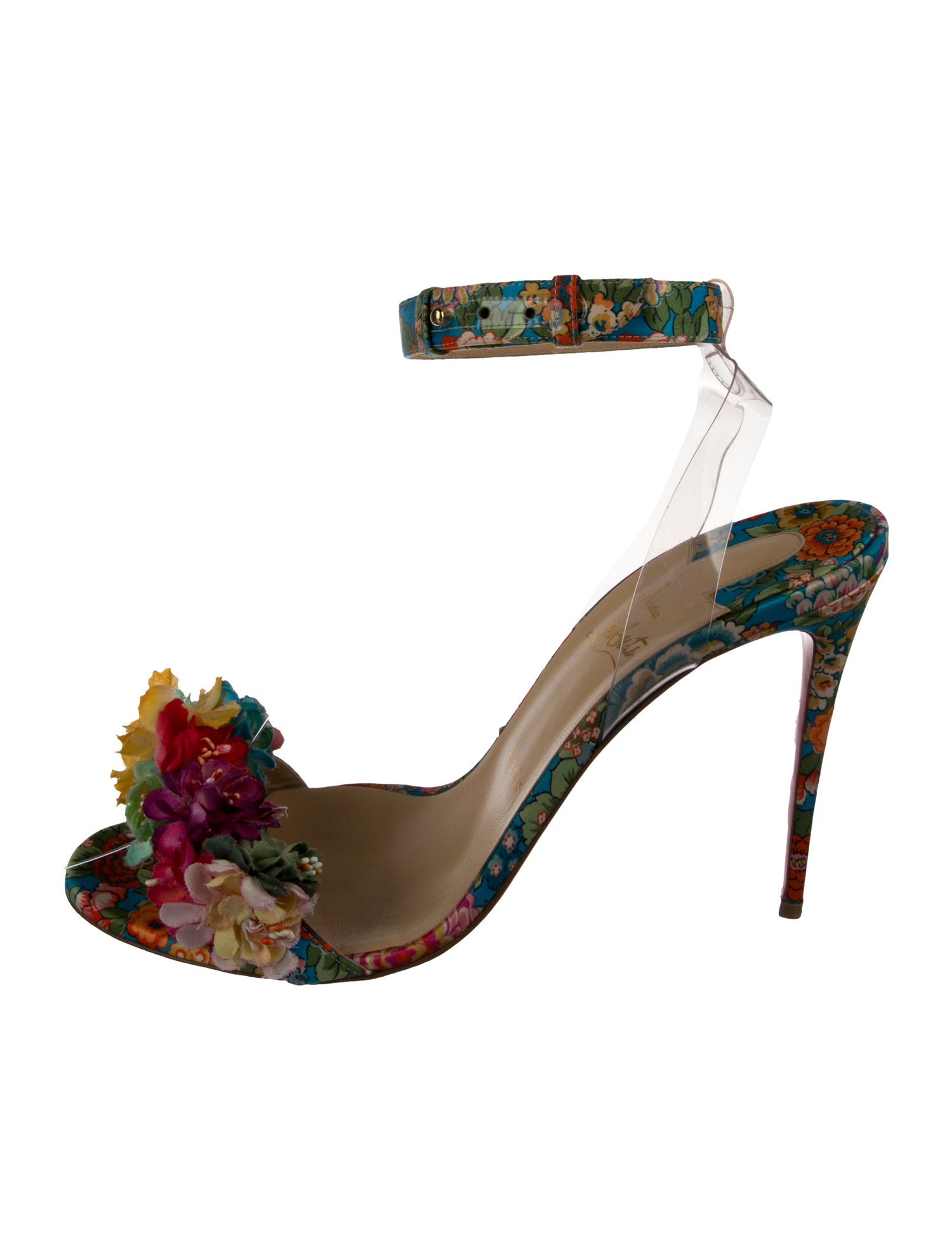 Christian Louboutin Satin Slingback Sandals