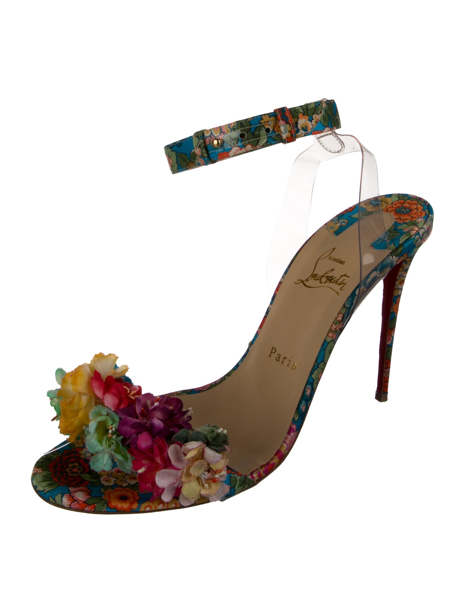 Christian Louboutin Satin Slingback Sandals