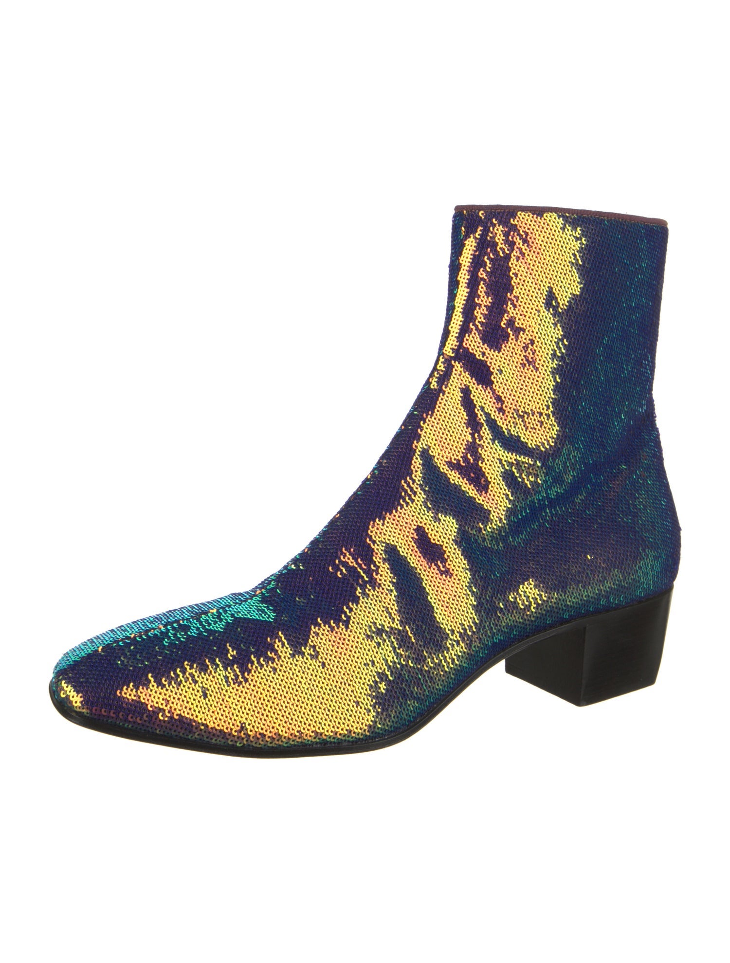 Christian Louboutin Sequins Printed Boots