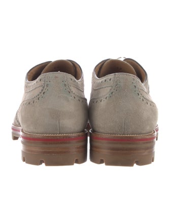 Christian Louboutin Suede Lasercut Accents Brogues