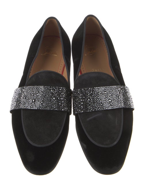 Christian Louboutin Suede Colorblock Pattern Loafers