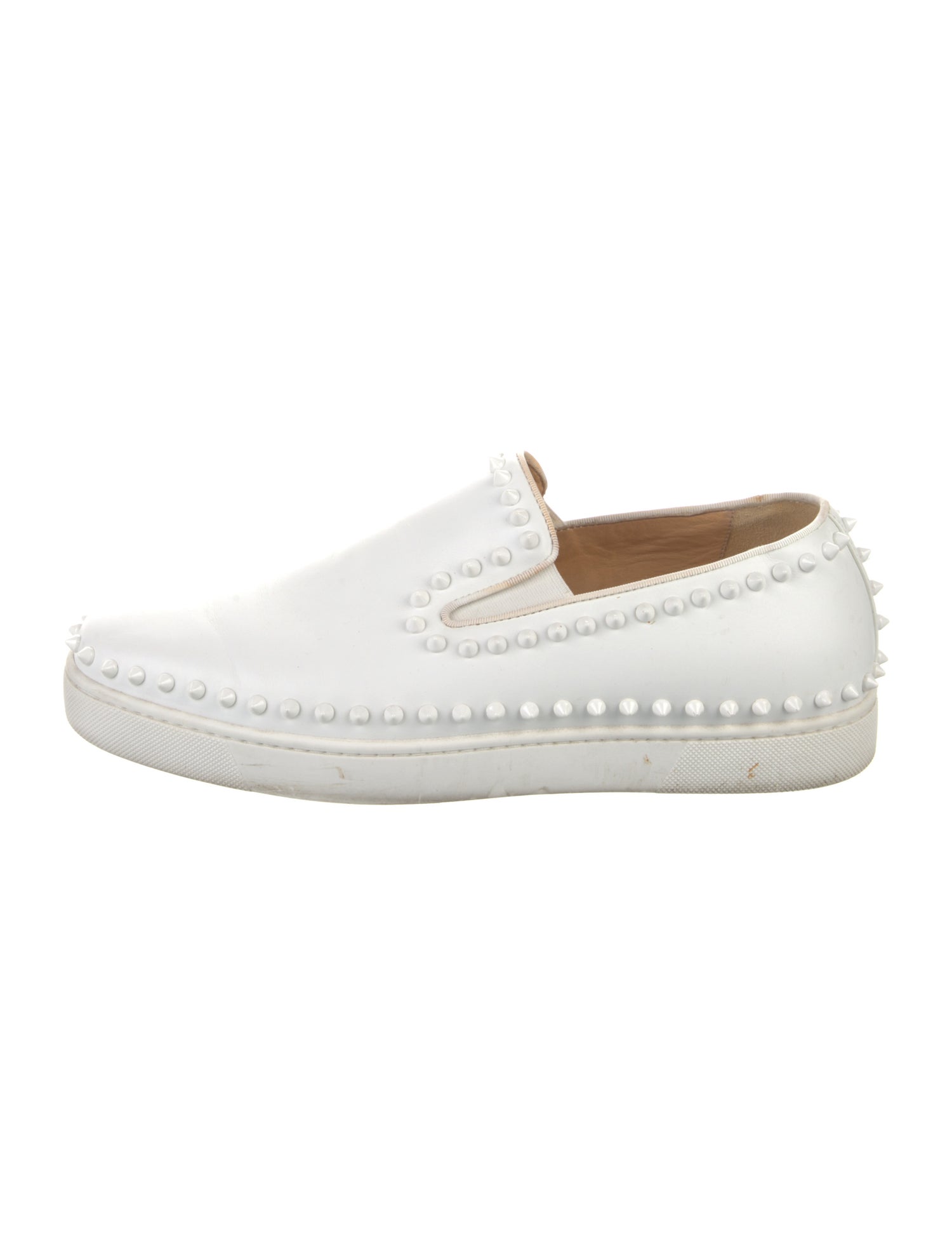 Christian Louboutin Spike Accents Leather Loafers