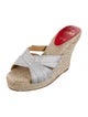 Christian Louboutin Colorblock Pattern Glitter Accents Espadrilles