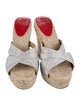 Christian Louboutin Colorblock Pattern Glitter Accents Espadrilles