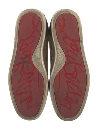 Christian Louboutin Canvas Colorblock Pattern Sneakers