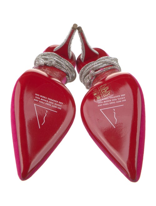 Christian Louboutin Velvet Colorblock Pattern Slingback Pumps