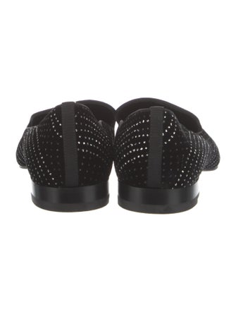 Christian Louboutin Velvet Polka Dot Print Loafers