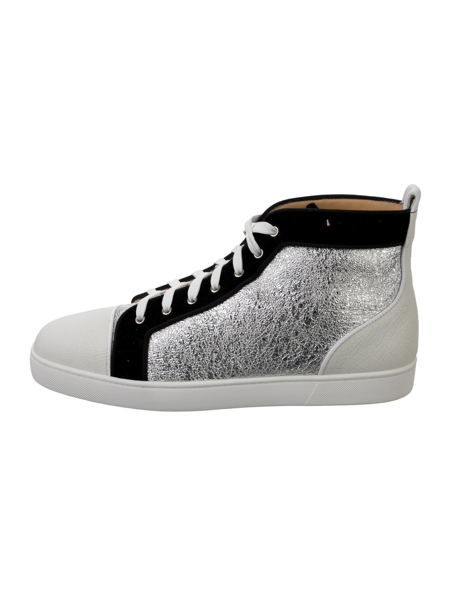 Christian Louboutin Leather Colorblock Pattern Sneakers