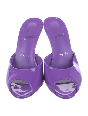 Christian Louboutin Patent Leather Slides