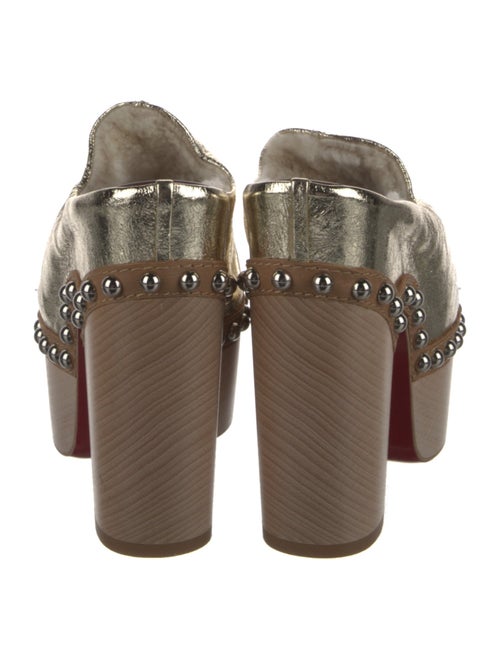 Christian Louboutin Patent Leather Colorblock Pattern Mules