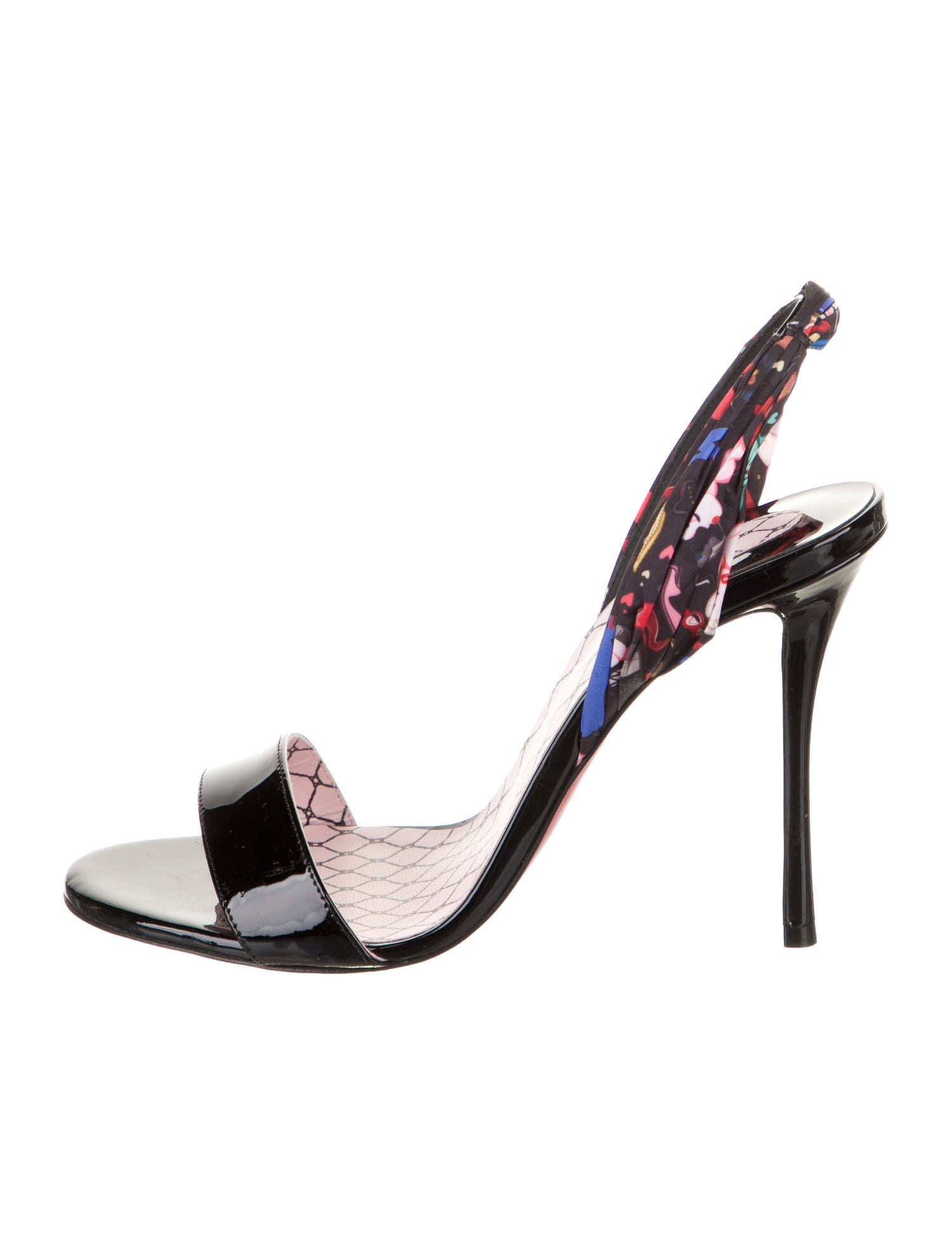 Christian Louboutin Patent Leather Slingback Sandals