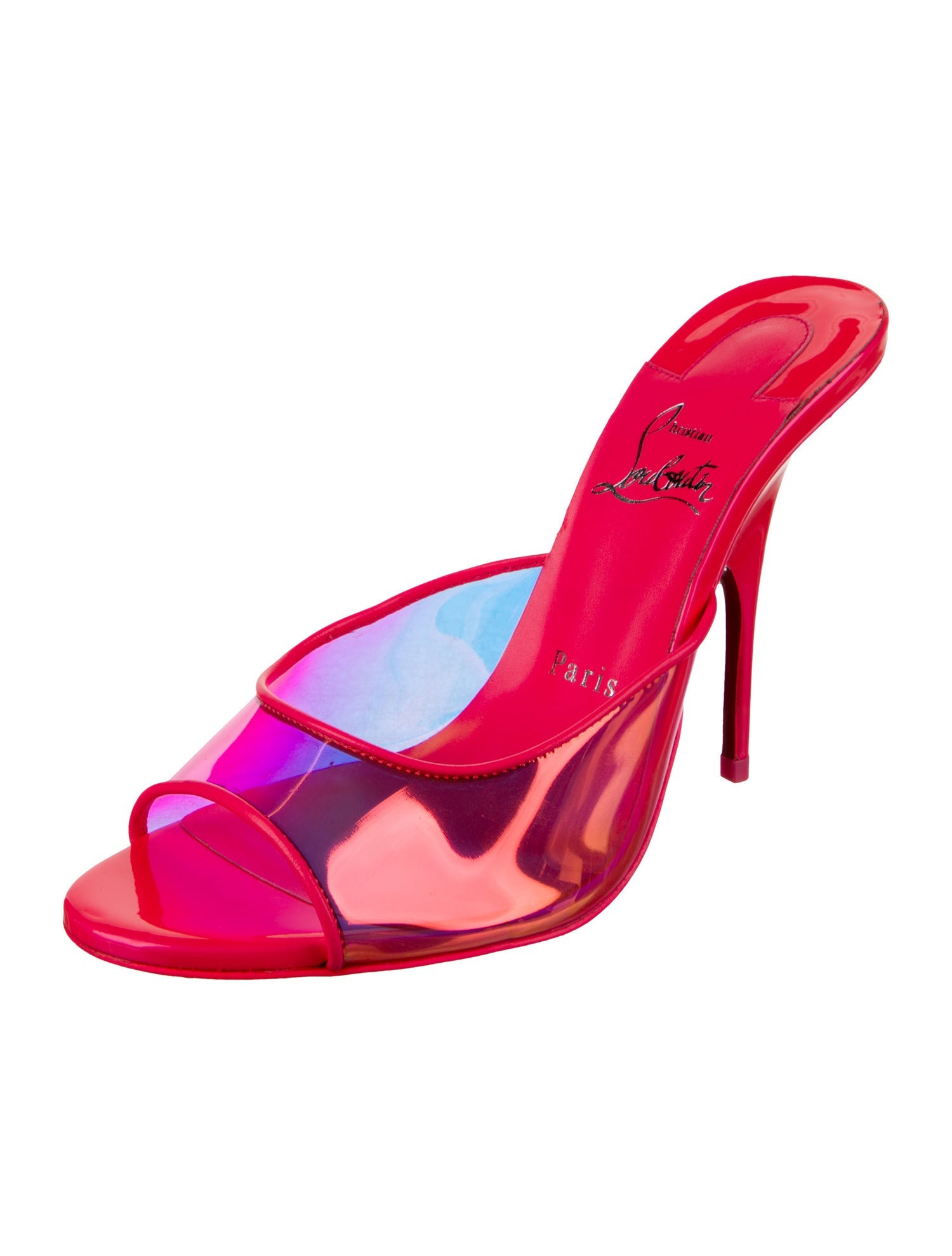 Christian Louboutin PVC Printed Slides