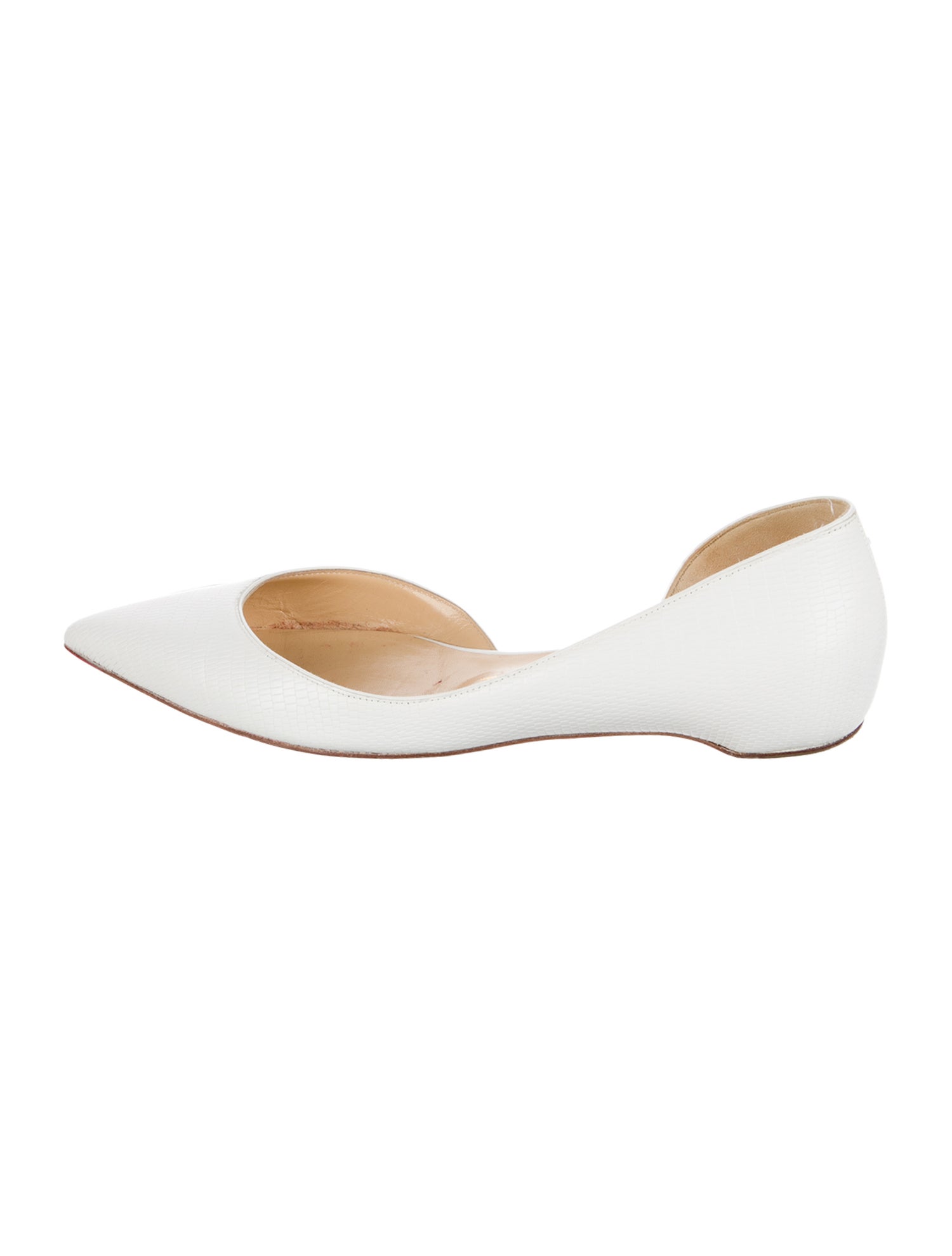 Christian Louboutin Embossed Leather D'Orsay Flats