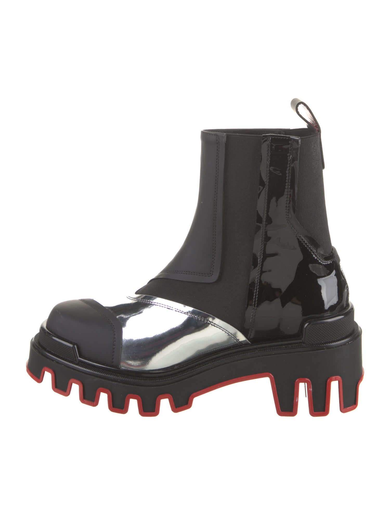 Christian Louboutin x MARVEL Patent Leather Chelsea Boots