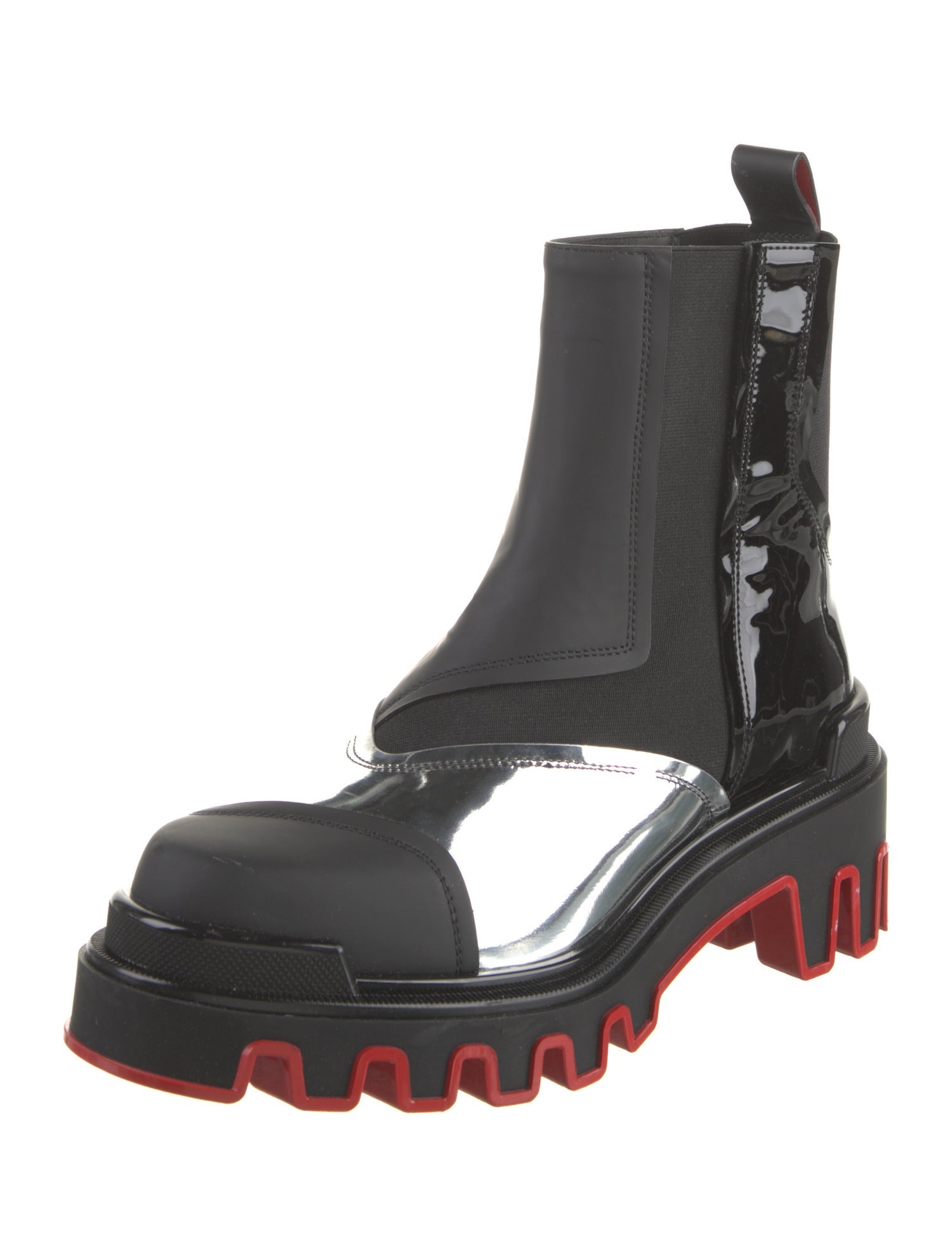 Christian Louboutin x MARVEL Patent Leather Chelsea Boots