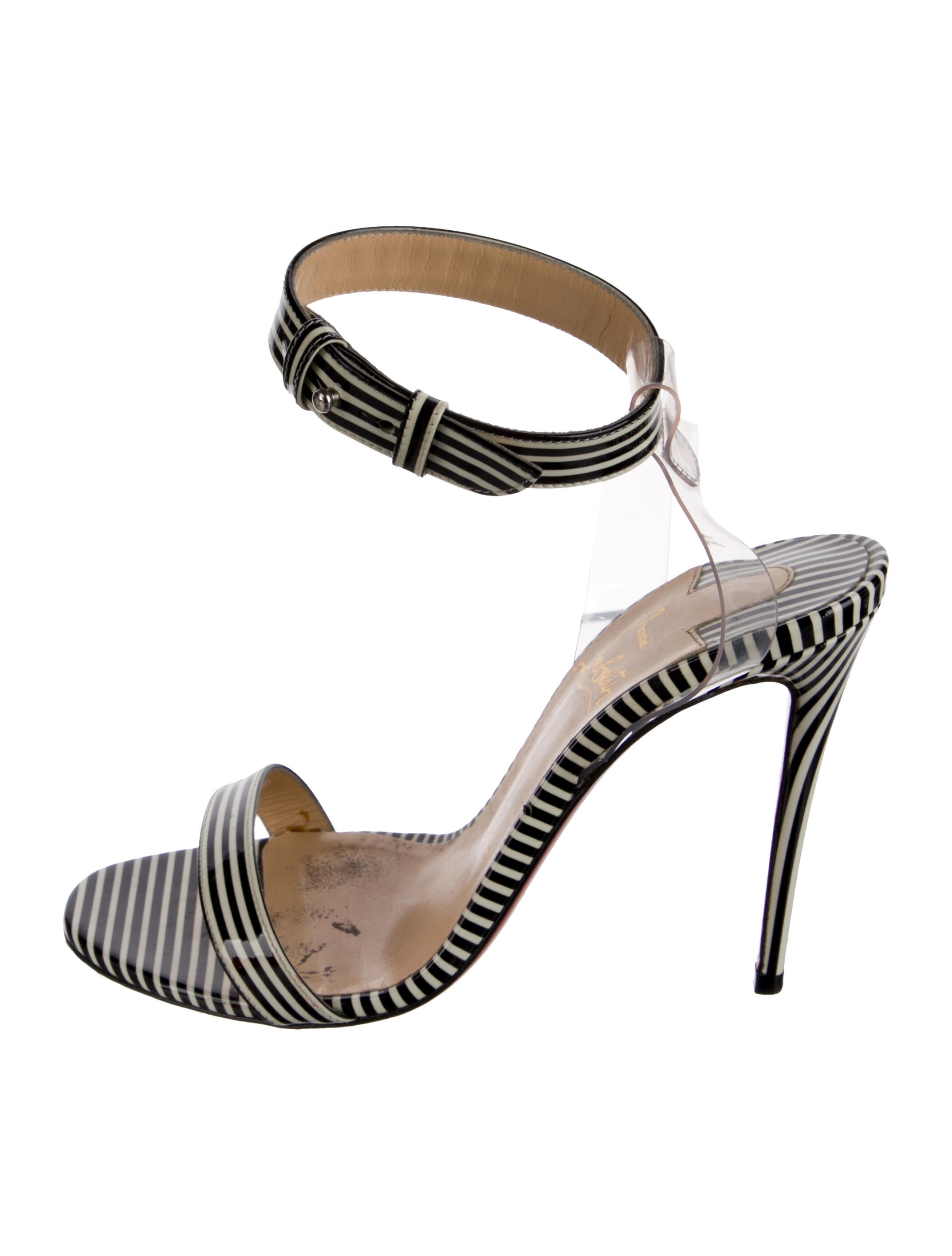 Christian Louboutin Patent Leather Printed Sandals