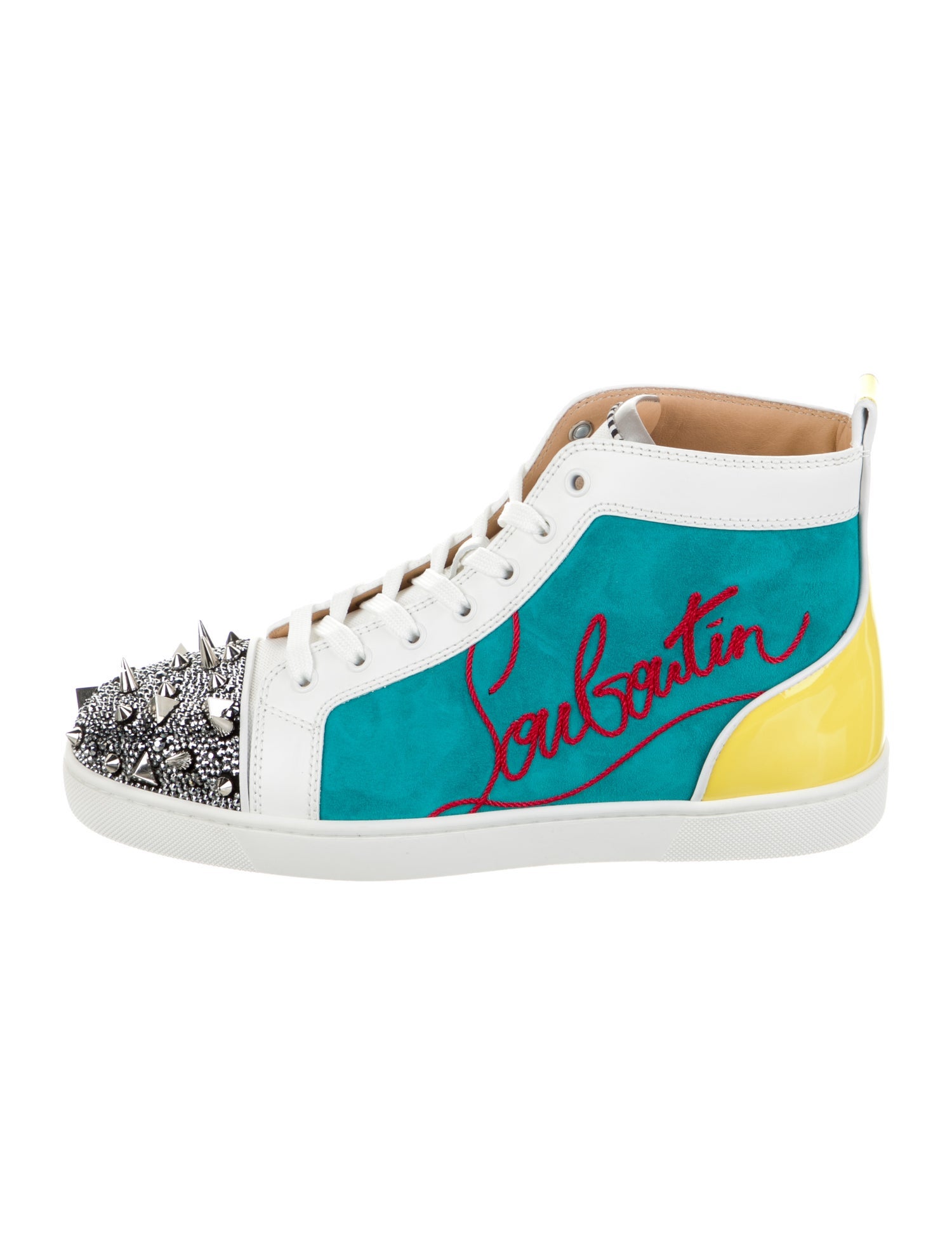 Christian Louboutin Suede Printed Sneakers