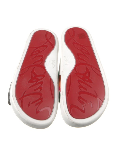 Christian Louboutin Canvas Printed Slides