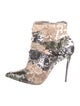 Christian Louboutin Animal Print Sequin Embellishments Boots