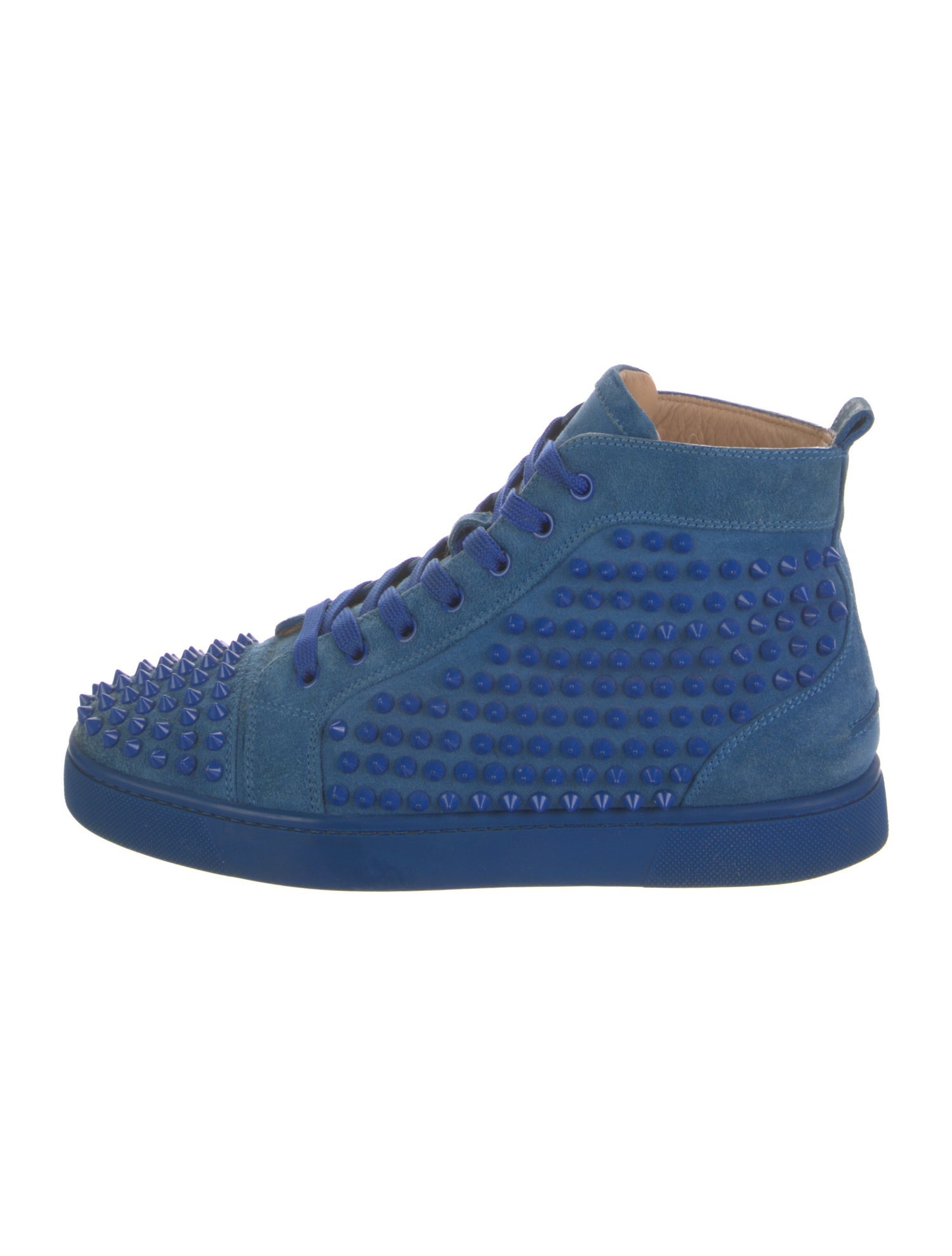 Christian Louboutin Spike Accents Suede Sneakers