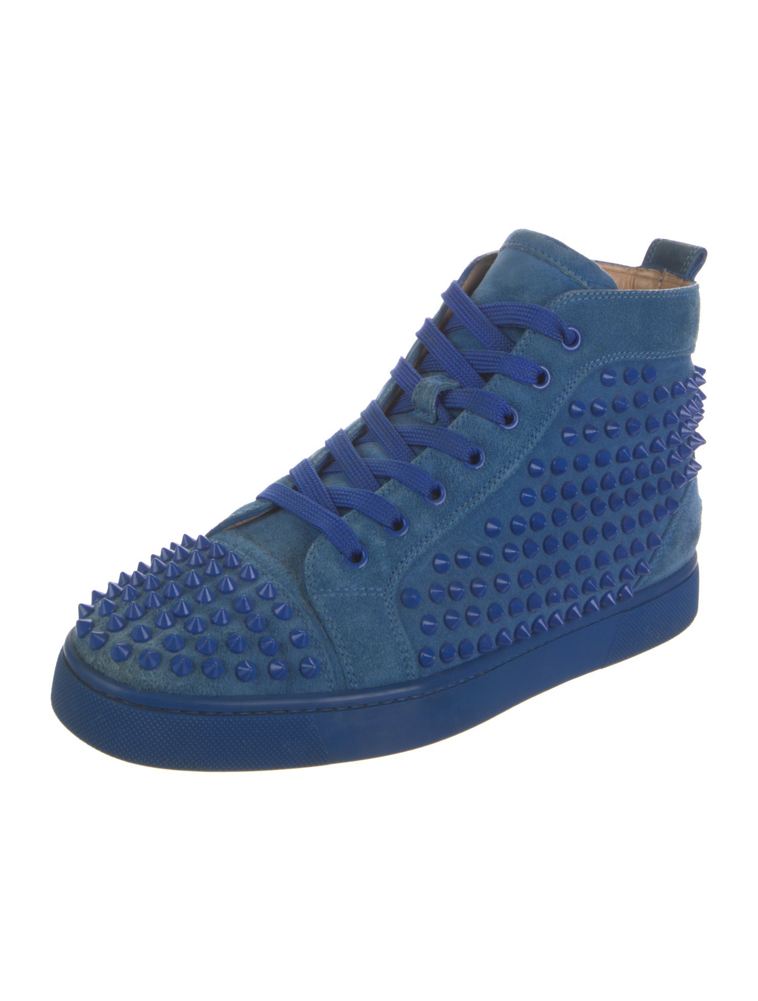 Christian Louboutin Spike Accents Suede Sneakers