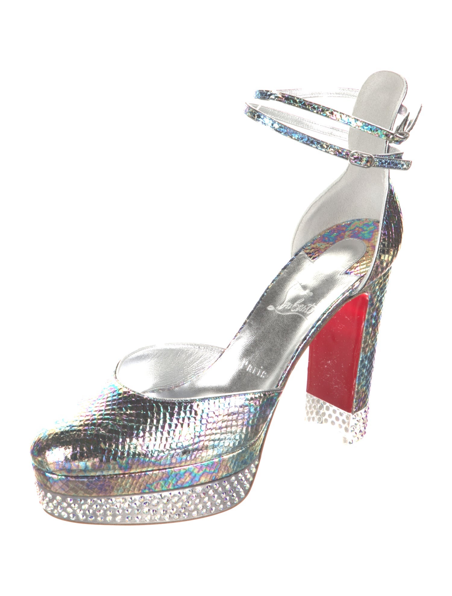 Christian Louboutin Snakeskin Animal Print D'Orsay Pumps