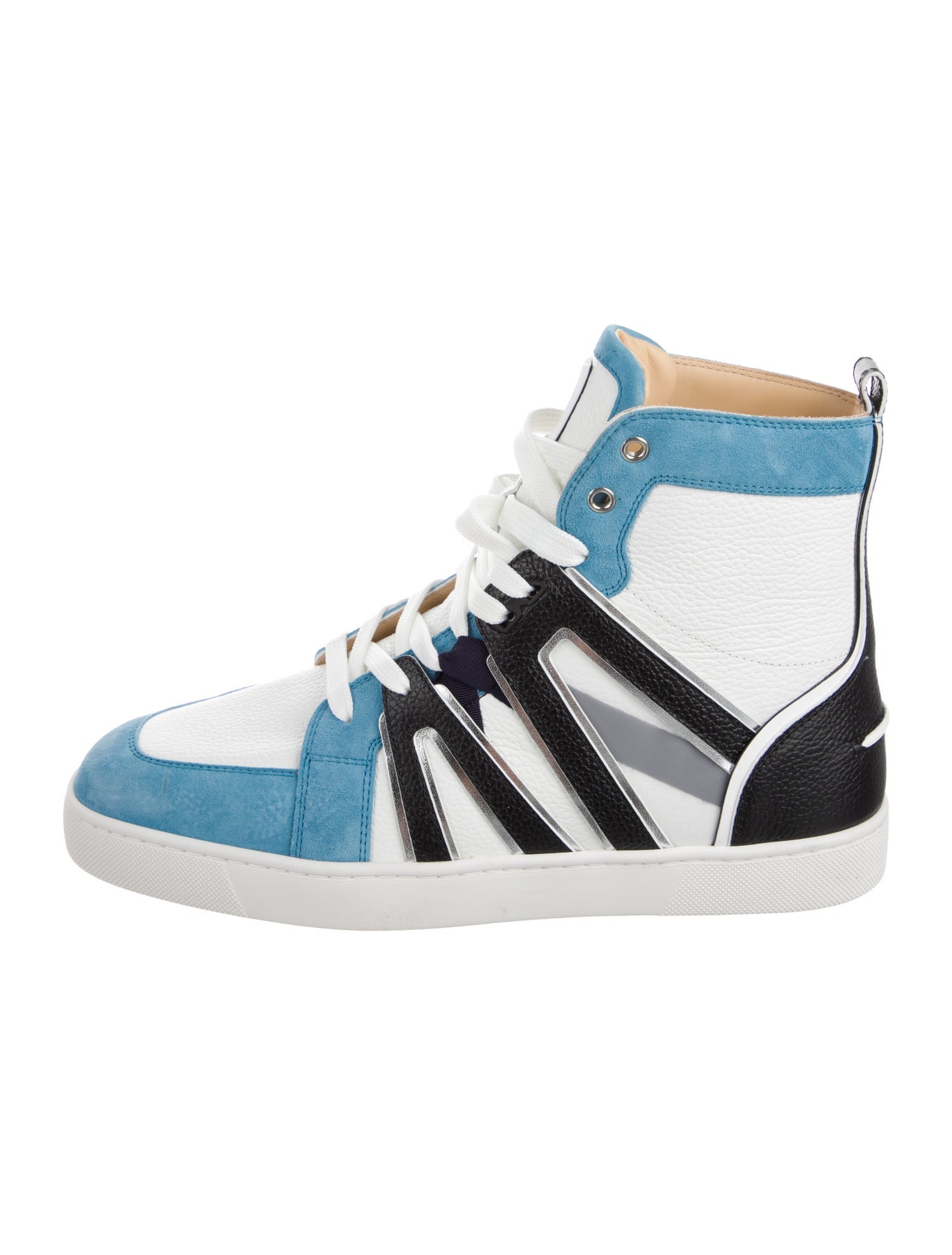 Christian Louboutin Leather Striped Sneakers