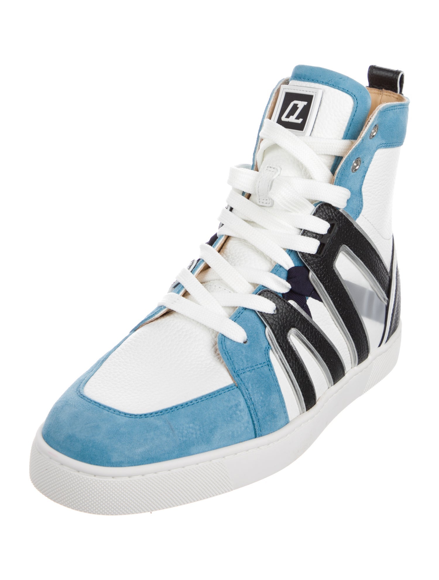 Christian Louboutin Leather Striped Sneakers