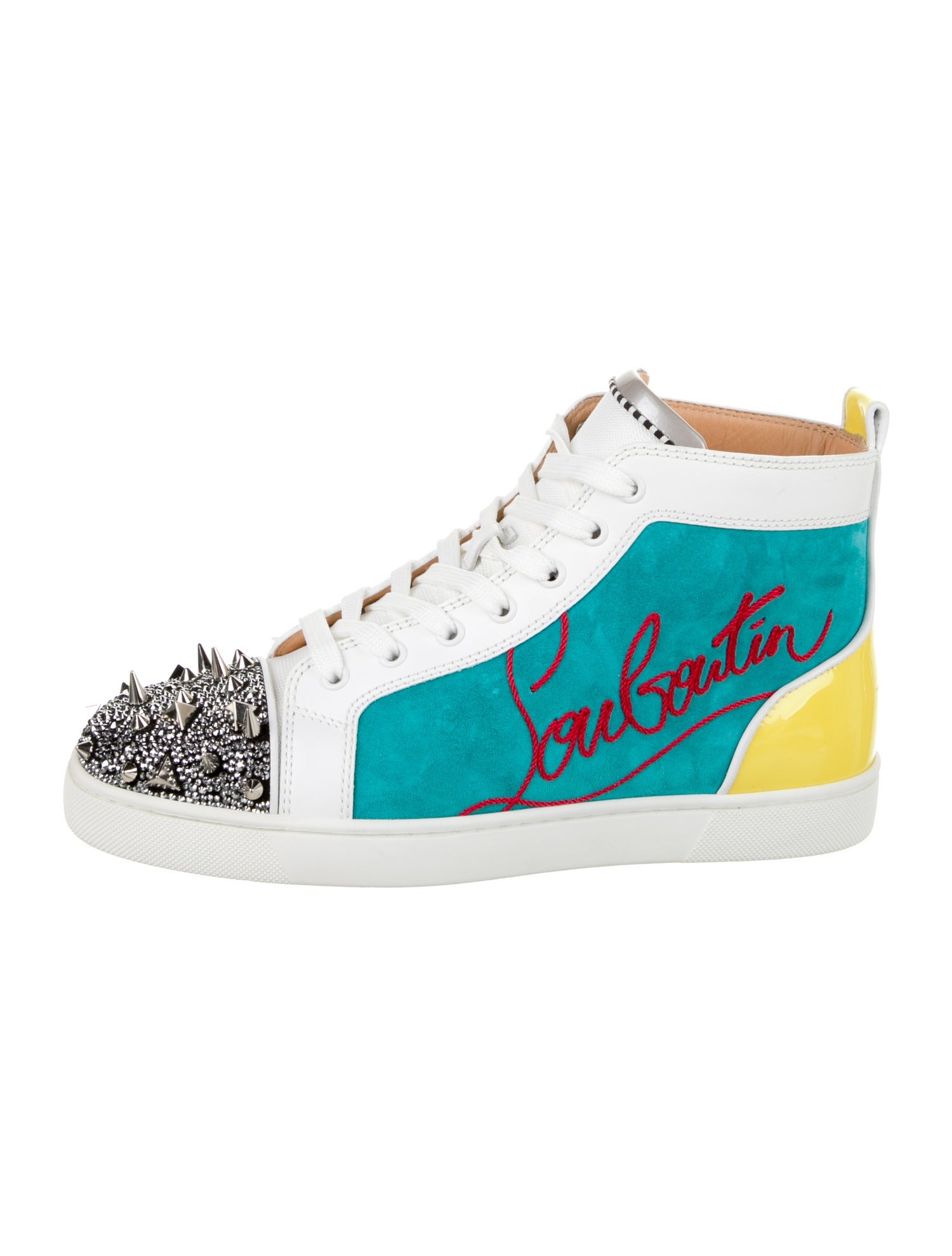 Christian Louboutin Suede Printed Sneakers