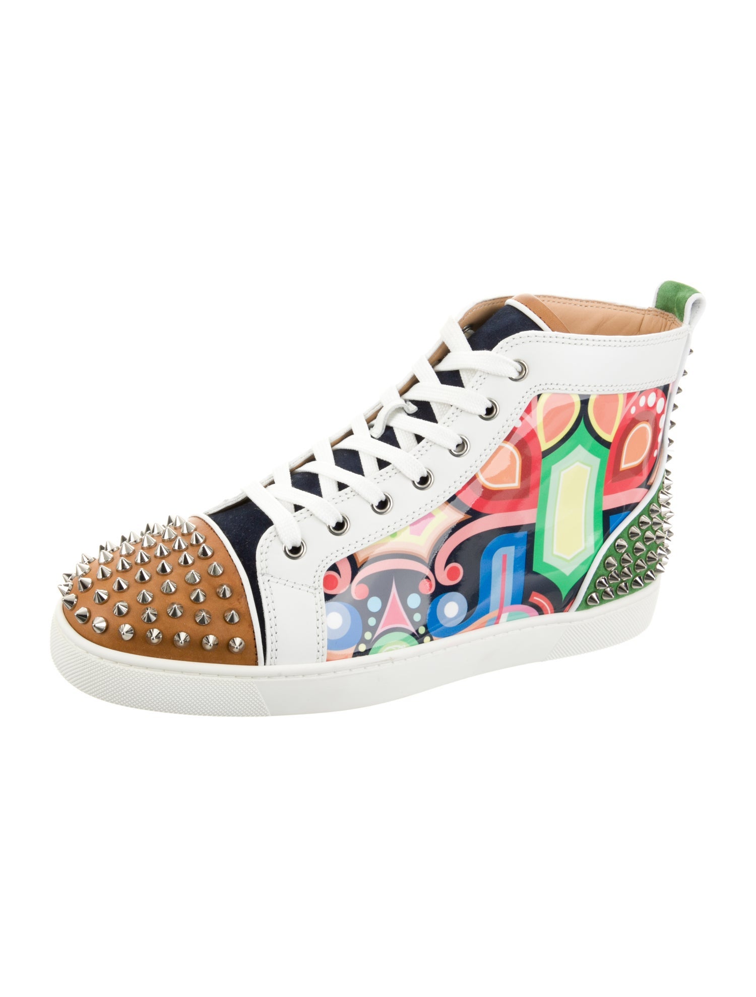 Christian Louboutin Patent Leather Printed Sneakers