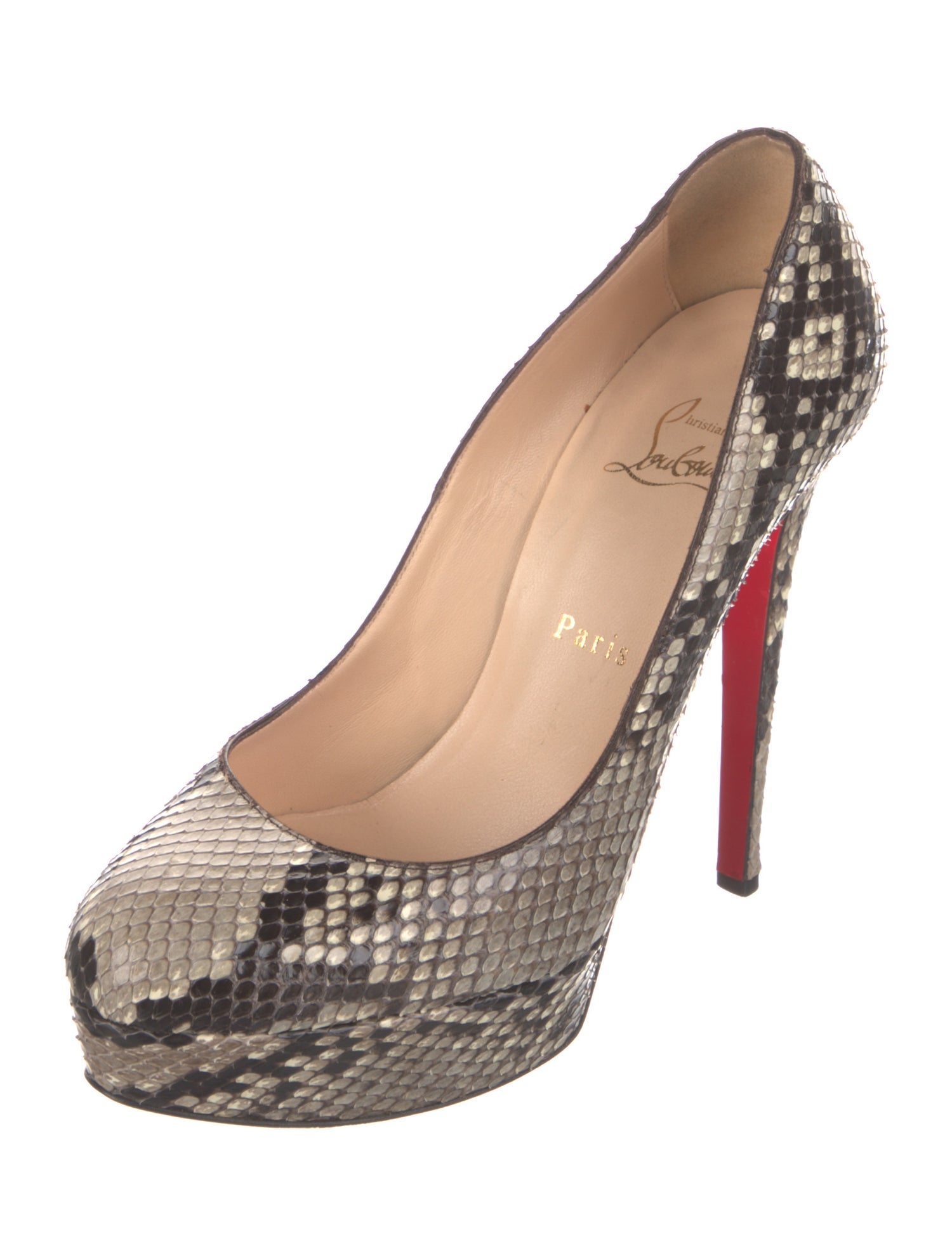Christian Louboutin Snakeskin Animal Print Pumps