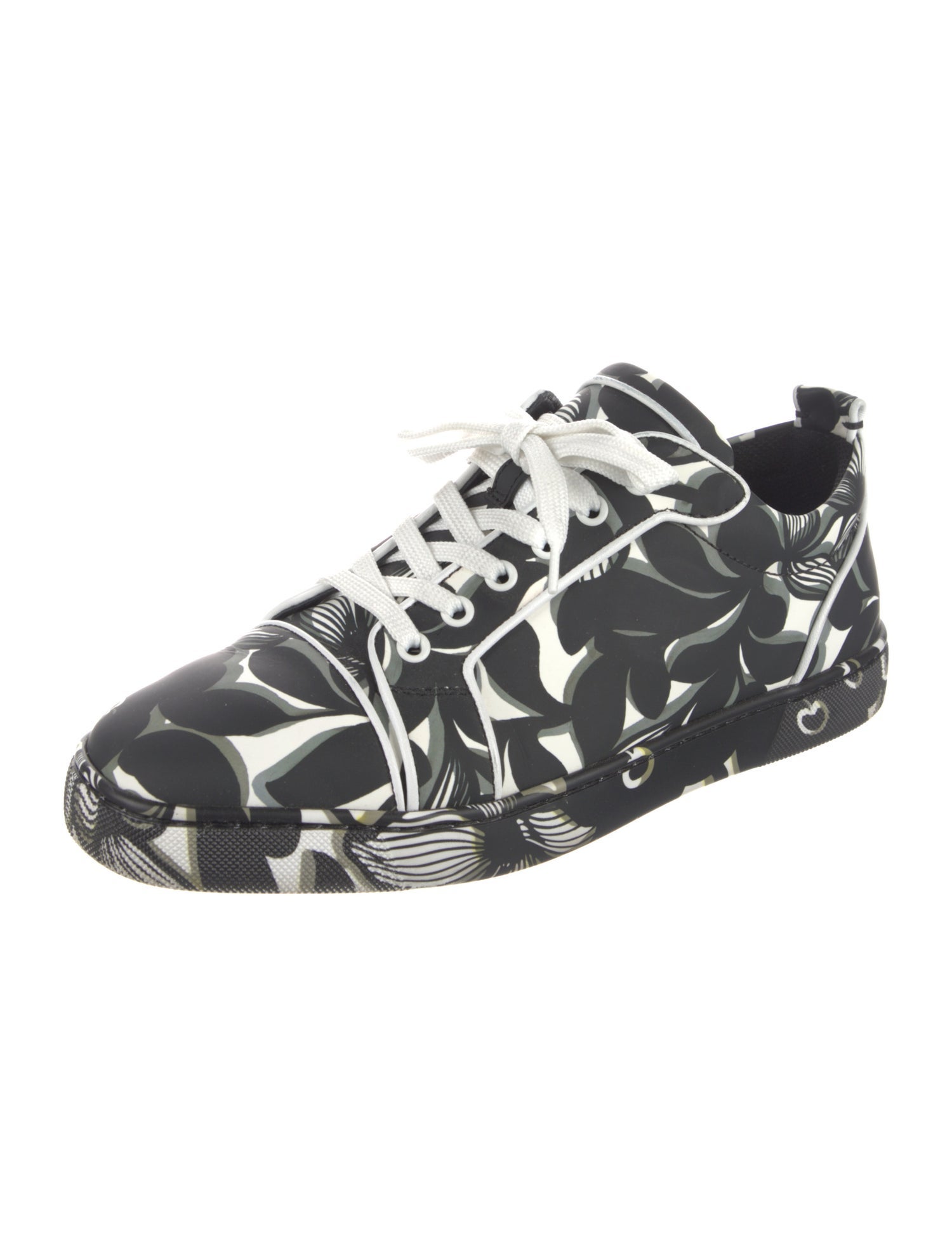 Christian Louboutin Leather Printed Sneakers w/ Tags