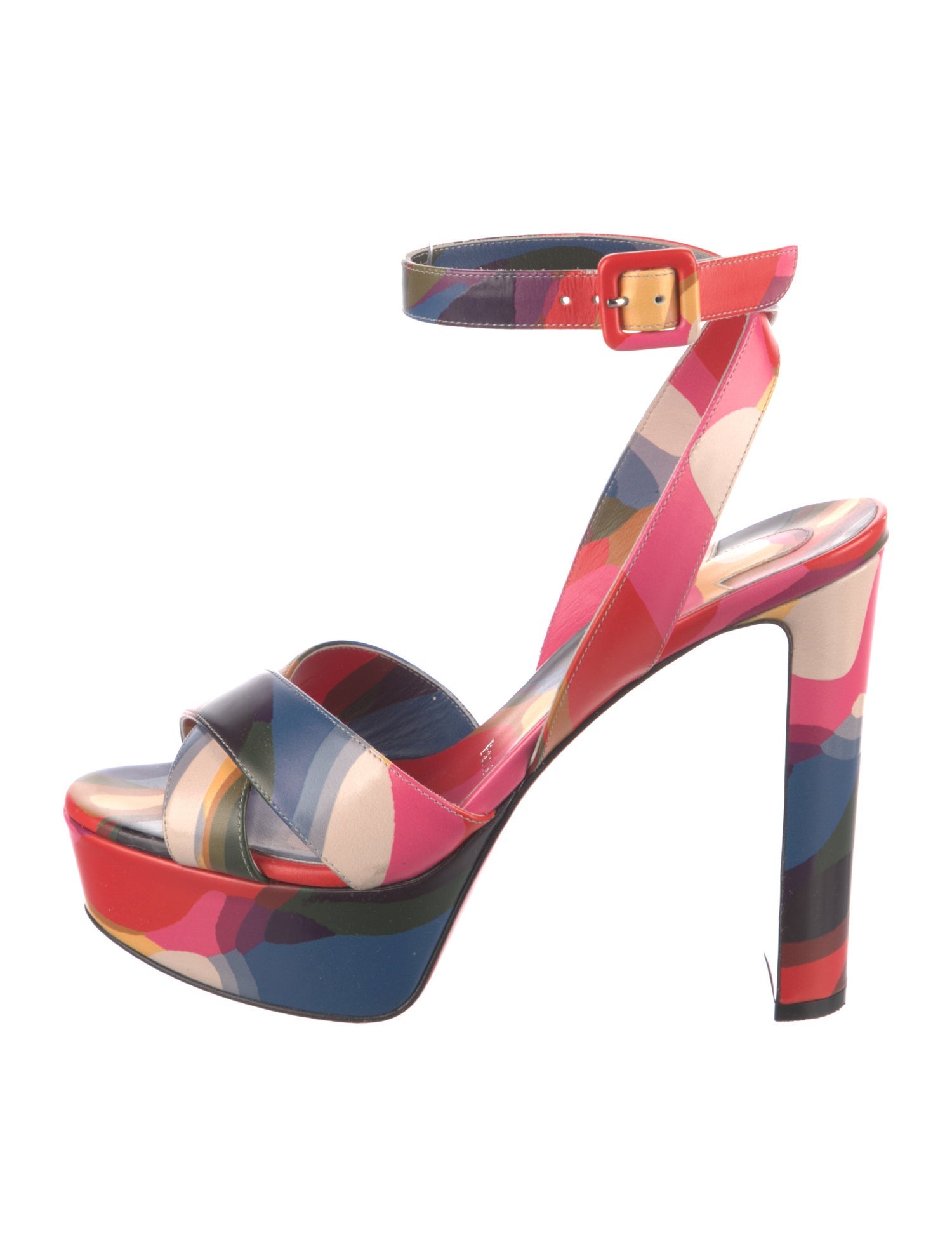 Christian Louboutin Leather Printed Sandals