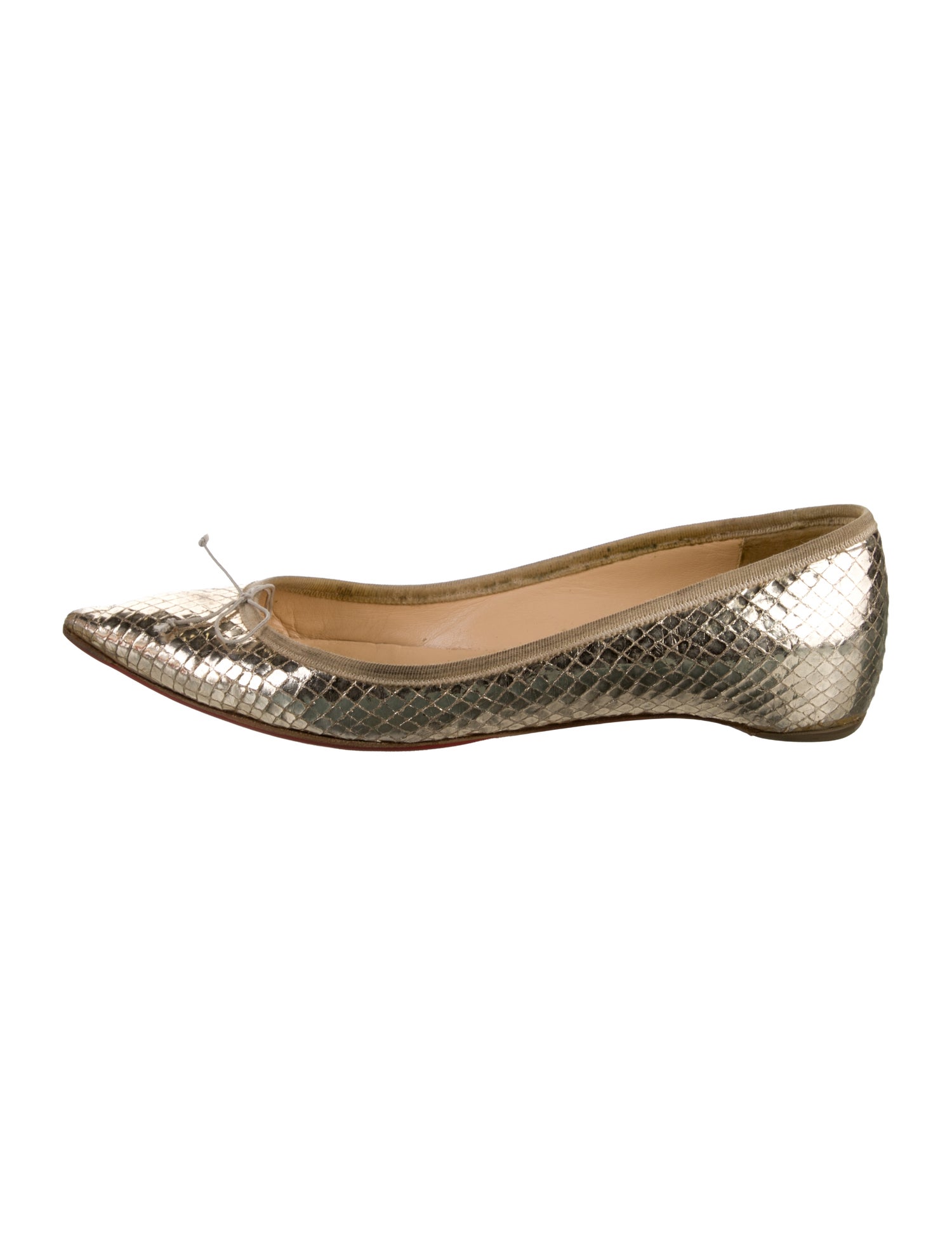 Christian Louboutin Leather Printed Ballet Flats