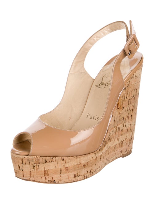 Christian Louboutin Patent Leather Slingback Pumps